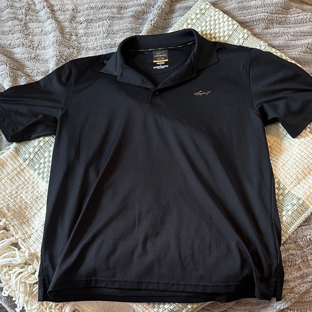 Men's Greg Norman Black Polo Shirt